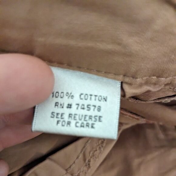 Y2K Cache Cargo Capri Pants 12 Brown Vintage Embroidered Floral Crop Utility - Picture 13 of 16